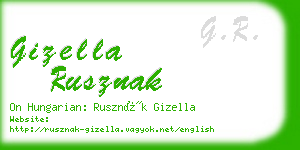 gizella rusznak business card